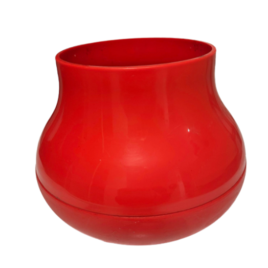 Red plastic vase height
