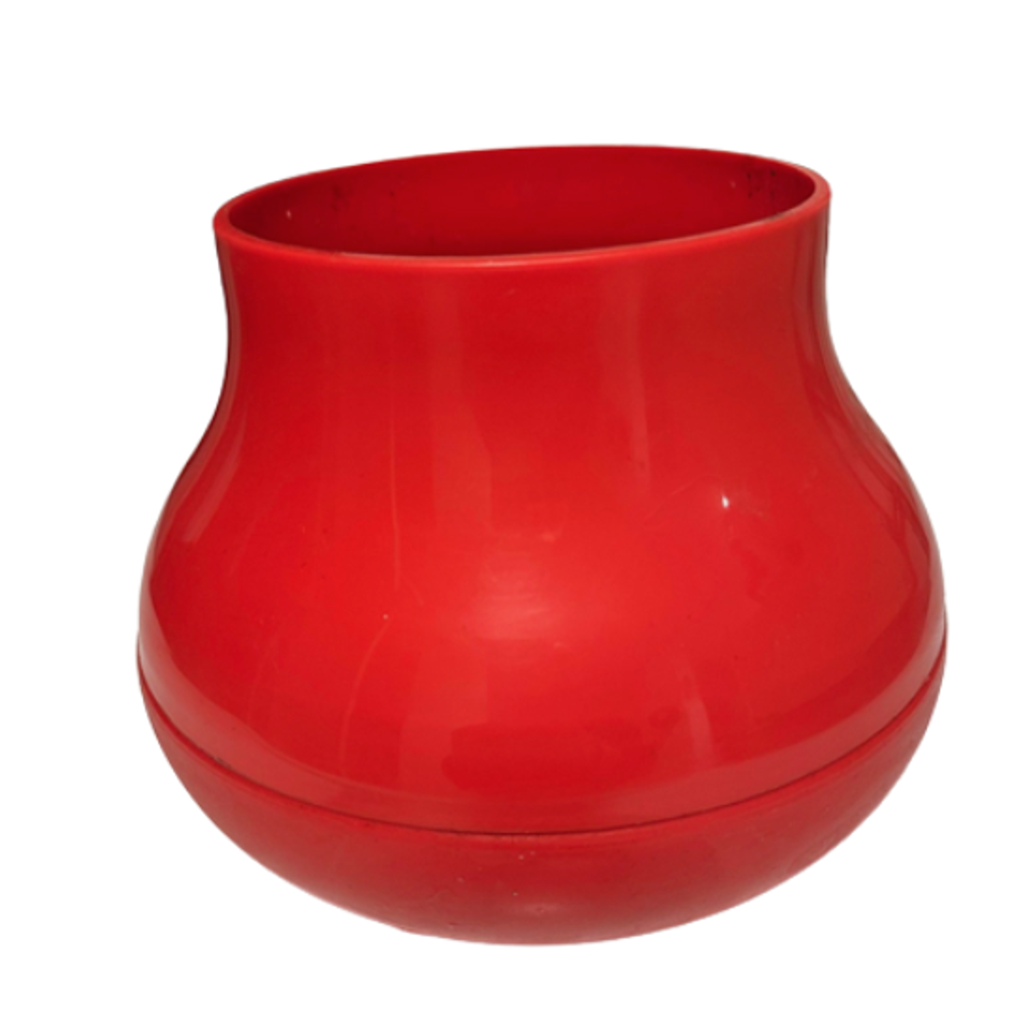 Red plastic vase height