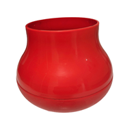 Red plastic vase height