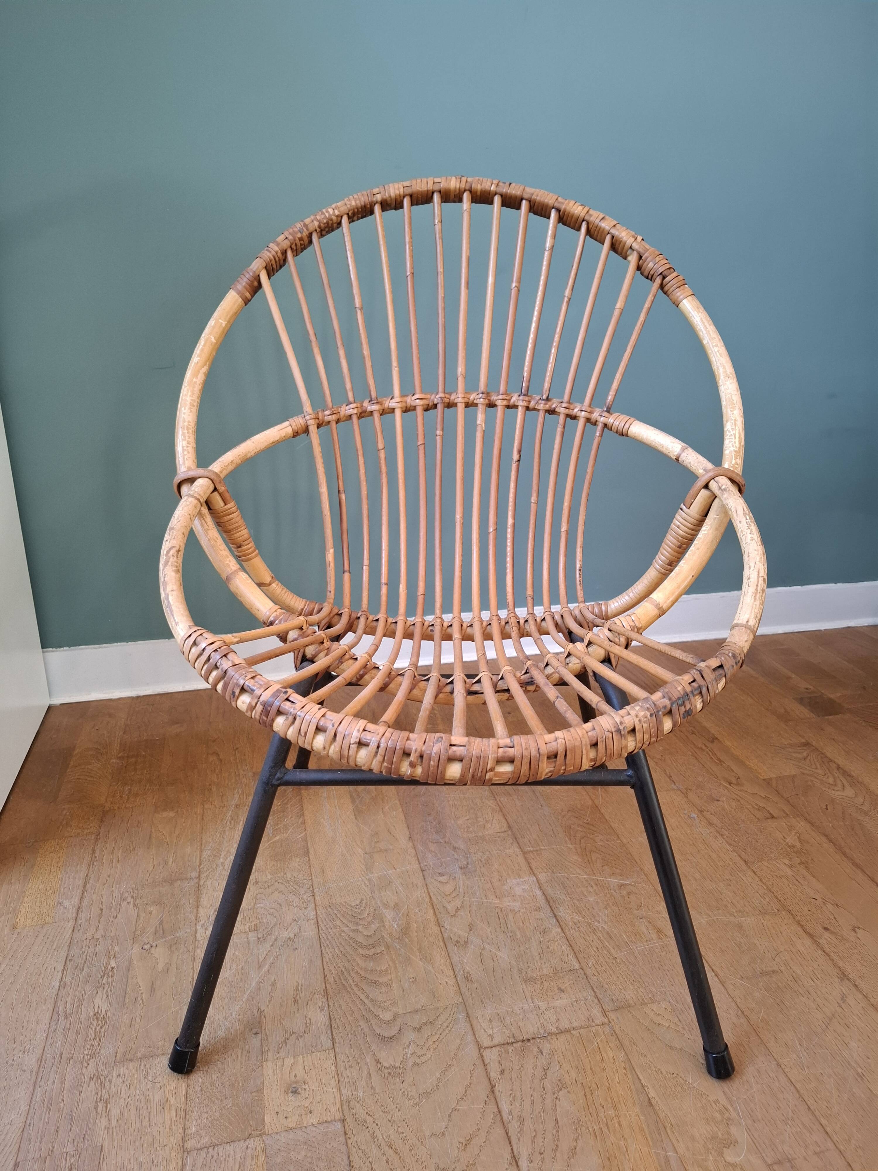 Rattan armchair