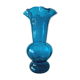 Old blue duck vase with collar