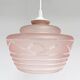 Pink glass ceiling lamp (per piece), 1960s