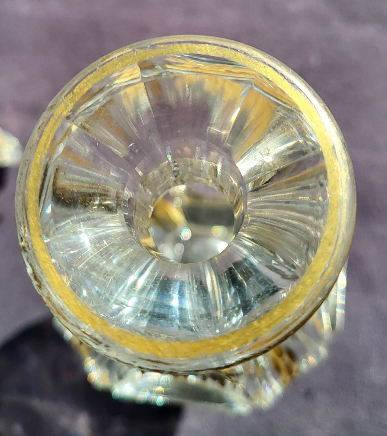 Flacon en cristal orientaliste XIX eme