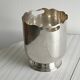 Silver-plated metal bucket, scalloped edge