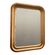 Miroir vintage années 70 rectangulaire camel/rose poudre