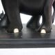 Former pair of ART DECO book greenhouses with ebony elephant motifs