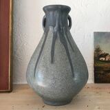 Vase grès ancien signé