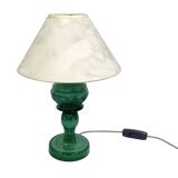 Malachite glass table lamp, Czechoslovakia, 1960s | Vintage MCM