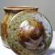 Tobacco or spice jar, vintage pyrite stoneware box, La Borne craftsmanship