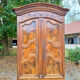 Large gendarme hat cabinet in walnut from the louis period