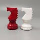 1970s Italian Volterra Alabaster Chess Set – Rare in Red & White. Made in I