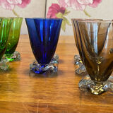 Set of magnificent glasses from the Portieux glassworks