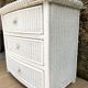 80s rattan chest of drawers
