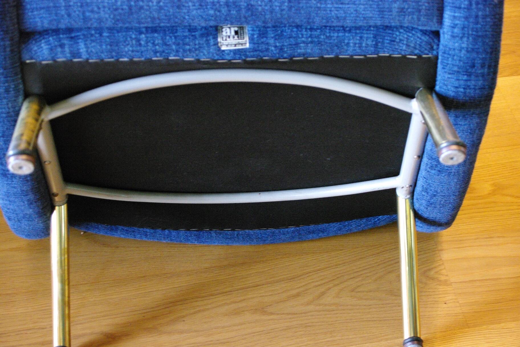 Pair of vintage armchairs by marc zanuso for arflex 1950