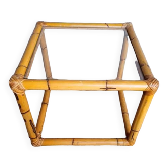 Square rattan end coffee table ep 1970