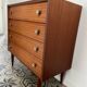 Vintage chest of drawers with 4 drawers, circa 1970