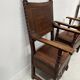 Pair of Renaissance style armchairs in walnut, 20th century