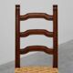Set of 8 Brutalist Mid-Century Chairs in Wood and Wicker, Belgium ca. 1970