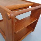 Large Rollable Teak Bar Cart, 1960s