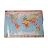 World map laminated vintage michelin 1994 1995 143cm on 100cm