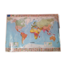 Carte du monde plastifié vintage michelin 1994 1995 143cm sur 100 cm