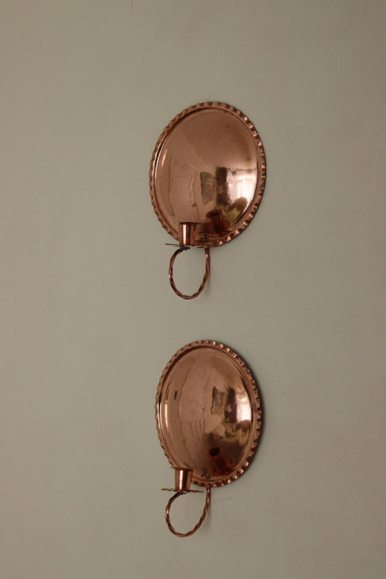 Pair of Vintage Swedish Copper Sconce - 1978