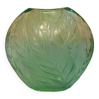 Green Lalique vase