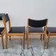 Series of 4 vintage Scandinavian chairs 1950