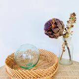 Antique rattan core basket