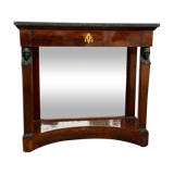 Console in mahogany and marble "Return from Egypt". Empire, nineteenth century
