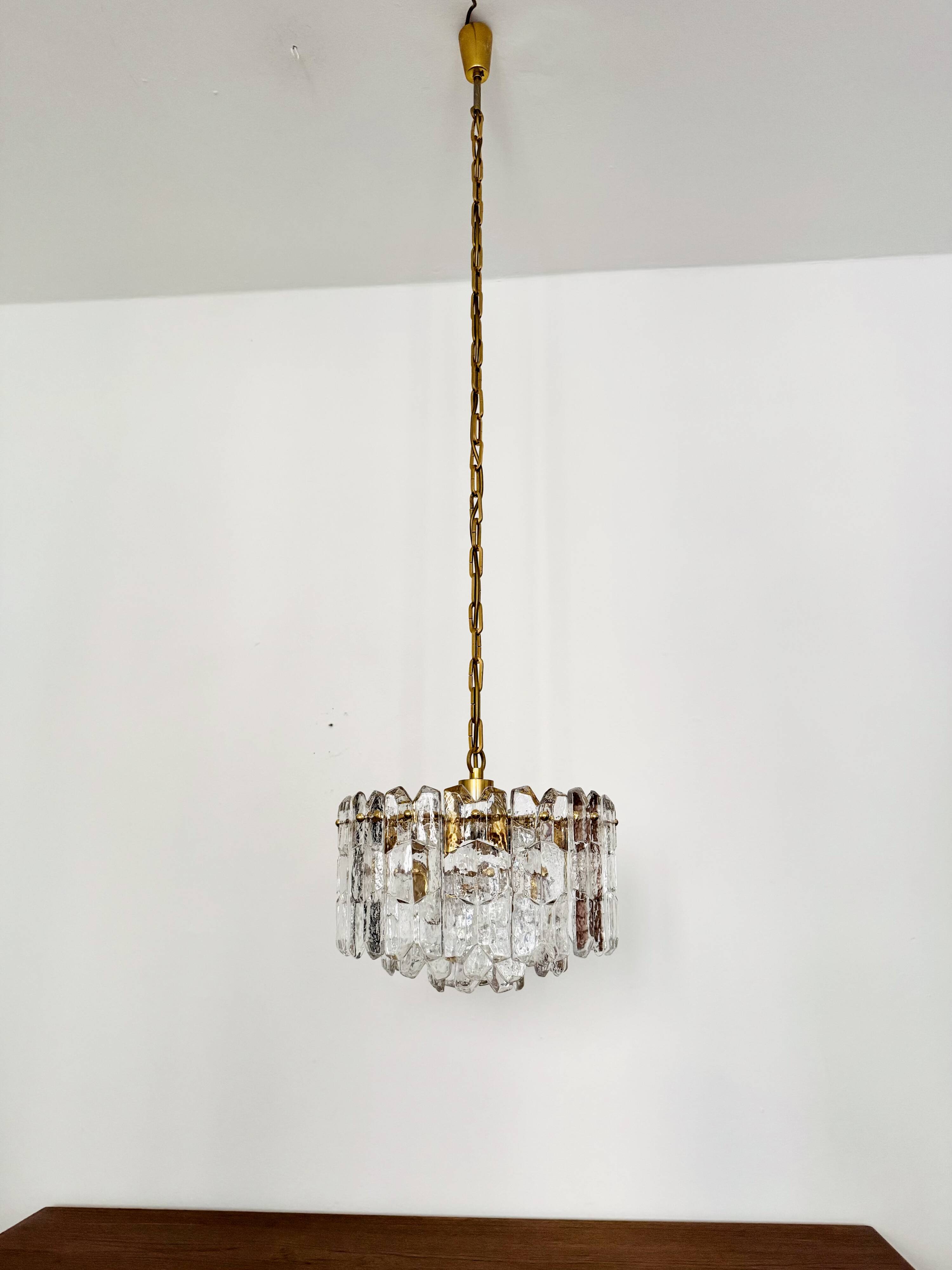 Palazzo Ice Glass Chandelier by J.T. Kalmar