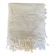 White cotton bedspread, vintage woven cotton bed throw.