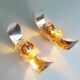 Set (2) of 1970s Murano glass wall sconces by AV Mazzega