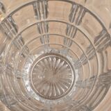 Grand vase Art Déco en cristal blanc ciselé