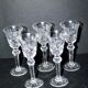 Lot de 5 verres à liqueur en cristal taillé diamant