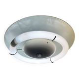 Lampe à suspension Lightolier, années 50, Italie, Space Age, milieu du siècle, fluorescente