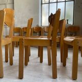 12 80s beech chairs