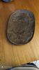 Wenge carved single-piece platter with fish decoration