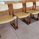 4 sled chairs, vintage