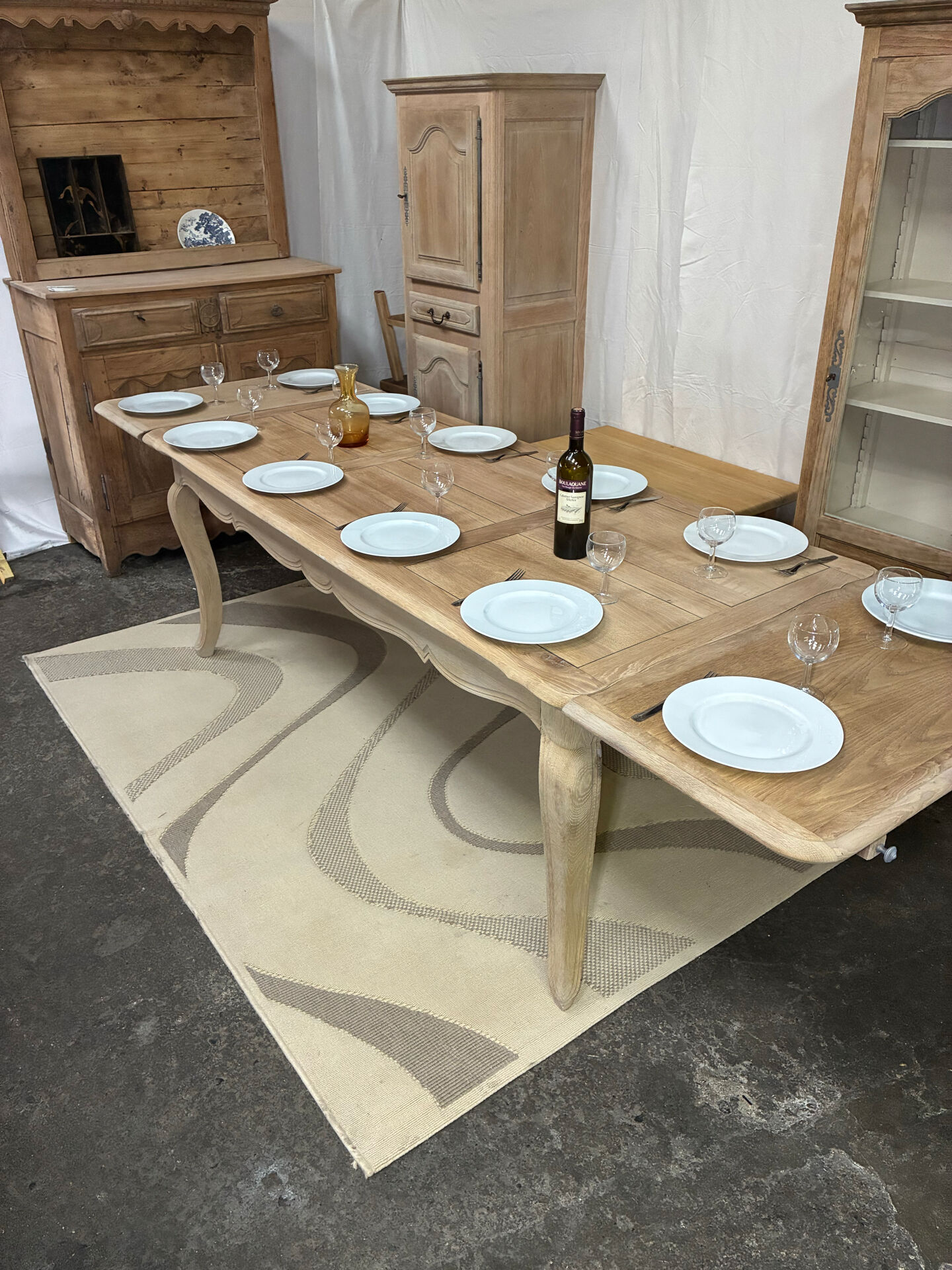 Table de ferme en chêne massif