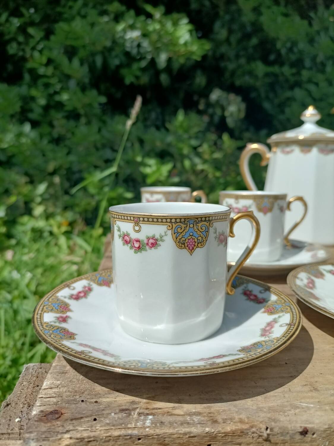 Limoges porcelain tea service - Walbecque Dewitte Armentières
