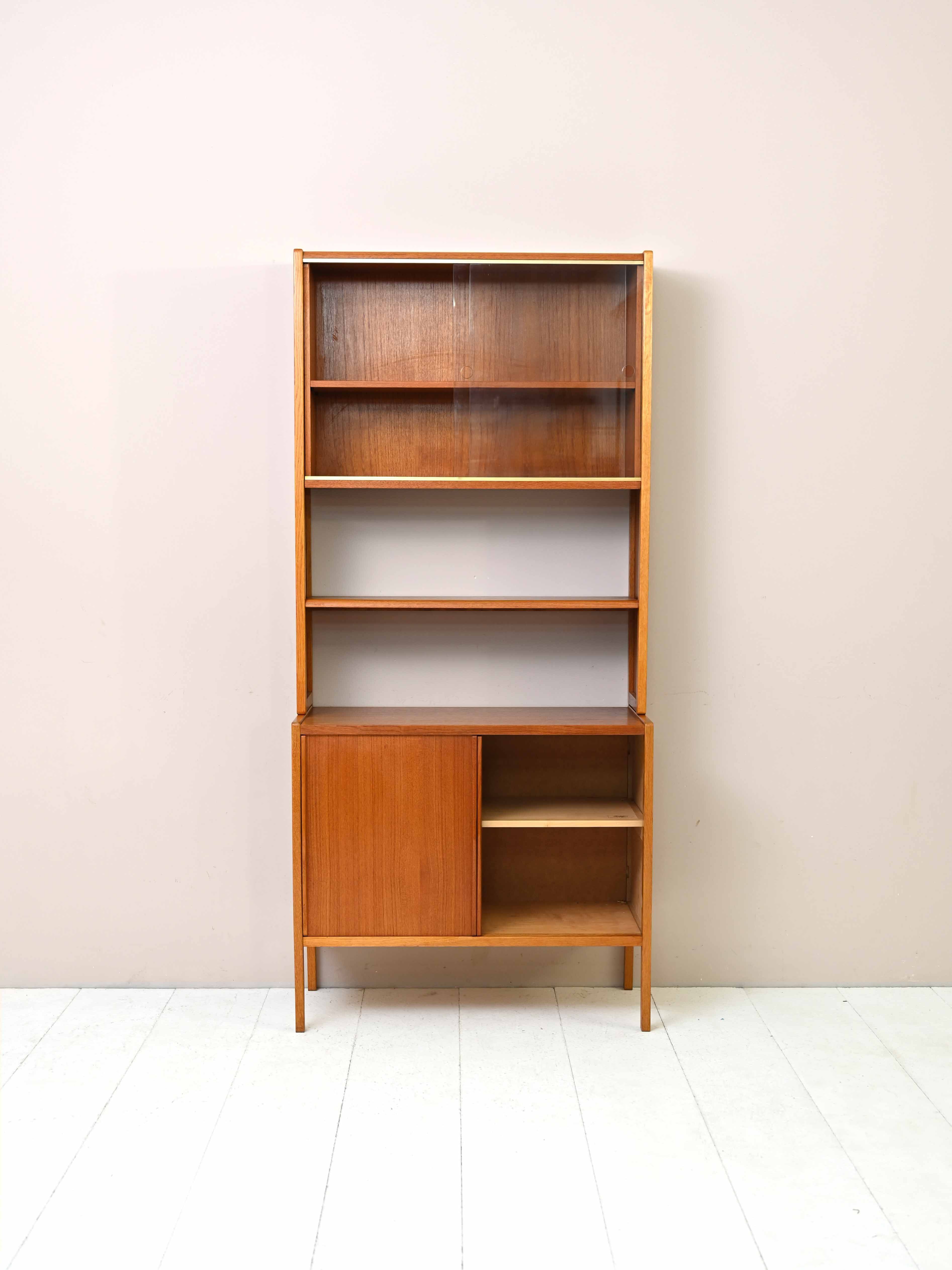 Sideboard-library cabinet with sliding doors