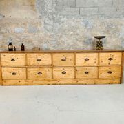 Large Antique Craft Furniture 300 cm Grocery Buffet Vintage 1920