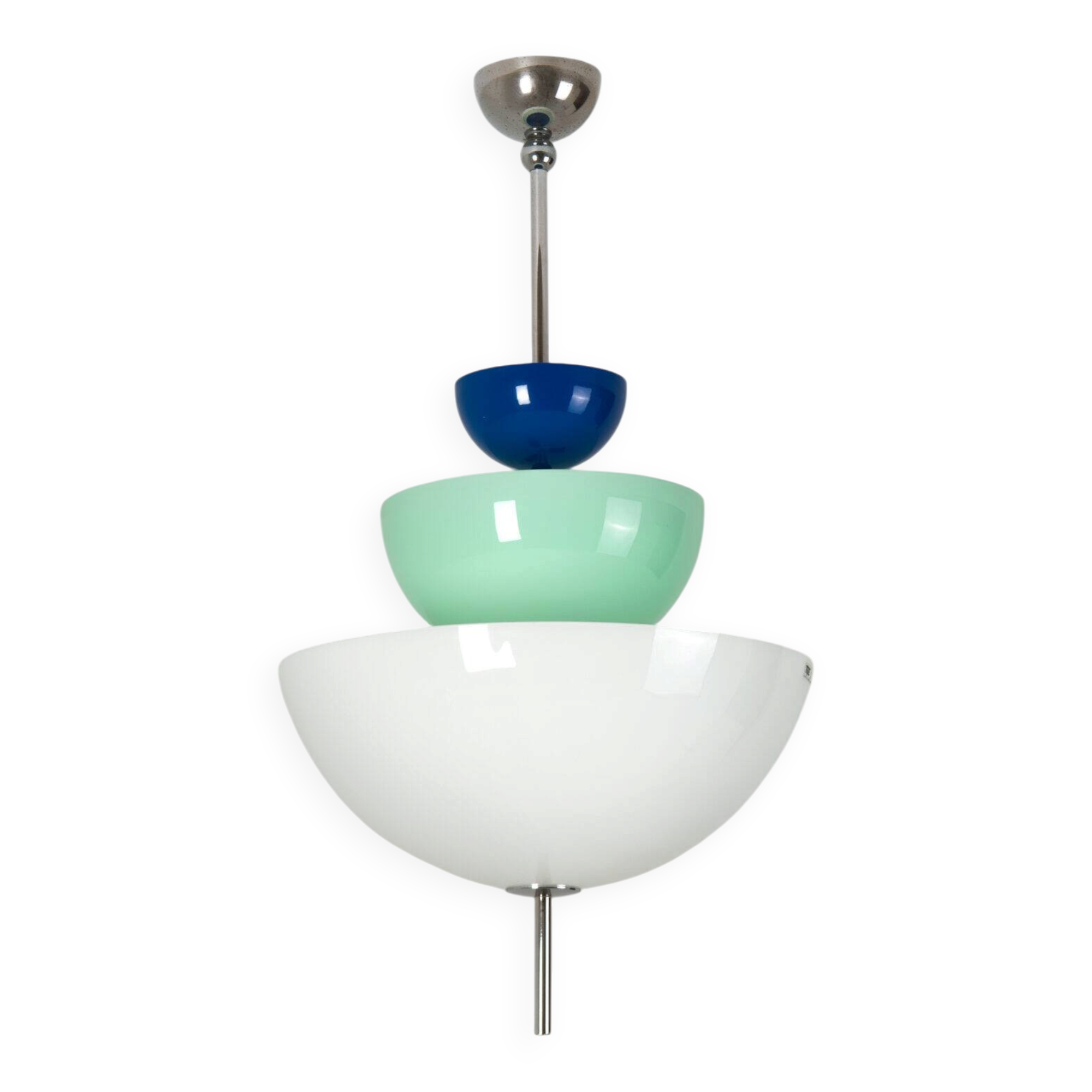 Rare 1980s Memphis style Murano glass chandelier / pendant lamp - Tre