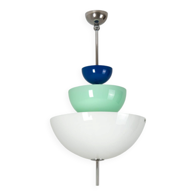 Rare lustre / lampe à pendentif en verre de Murano de style Memphis des années 1980 - Tre