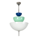 Rare 1980s Memphis style Murano glass chandelier / pendant lamp - Tre