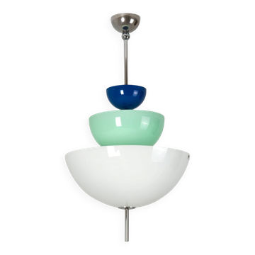 Rare 1980s Memphis style Murano glass chandelier / pendant lamp - Tre
