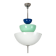 Rare 1980s Memphis style Murano glass chandelier / pendant lamp - Tre