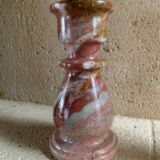 Pink marble candle holder