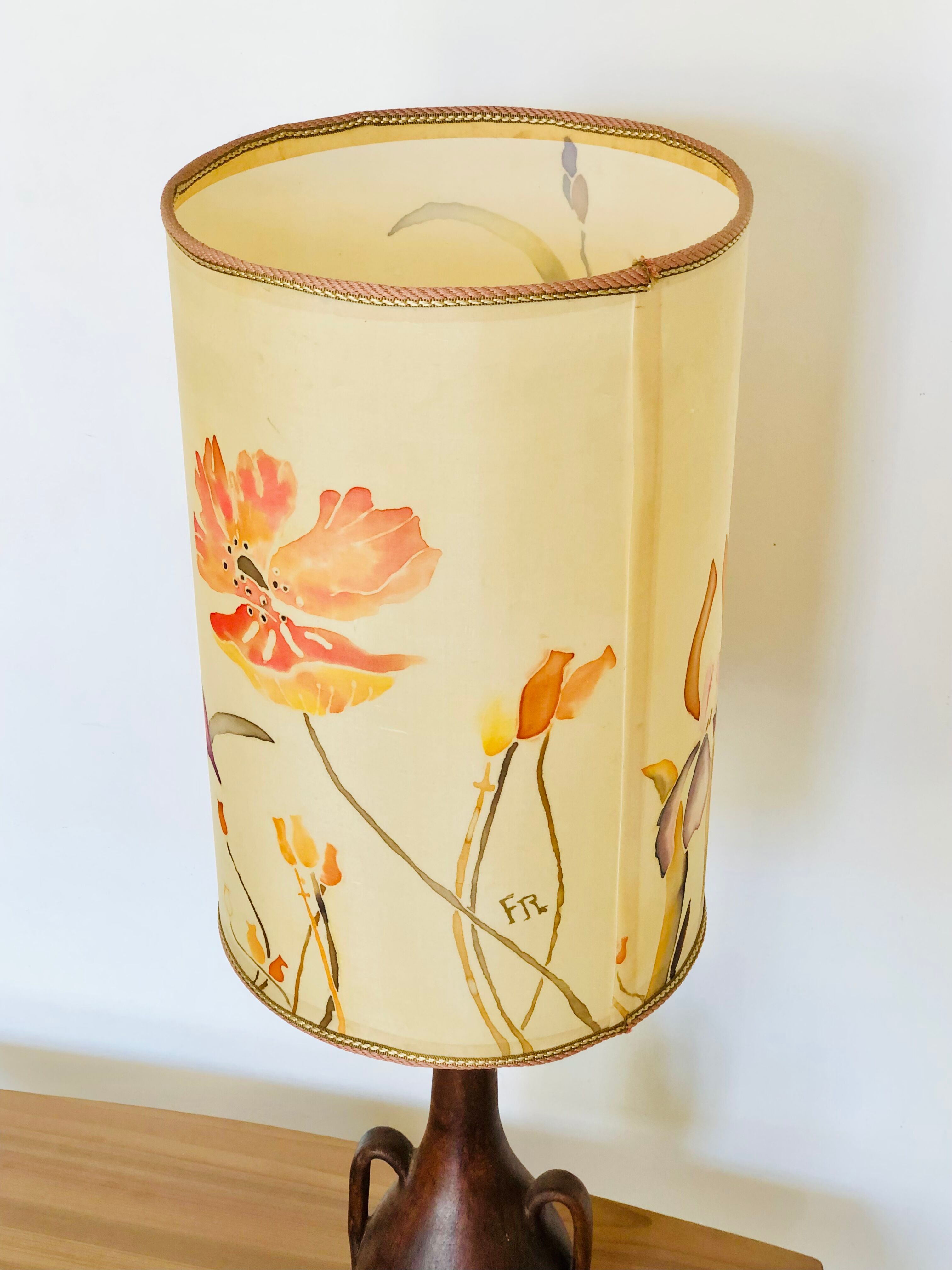 Vintage stoneware table lamp